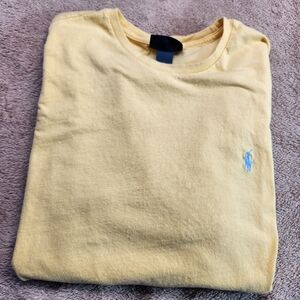 Ralph Lauren Polo Mustard Yellow Cotton Logo T-shirt Size L